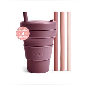 NWT Stojo 12oz Cup with 4 Straws